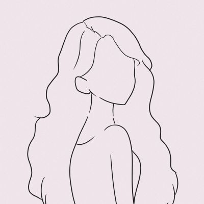 简约线条性感优雅女生头像 模板ID：9375