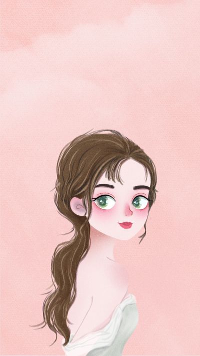 唯美手绘女神手机壁纸 模板ID:9471