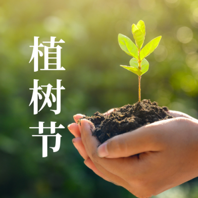 312植树节实景环保公益公众号次图 模板ID:9700