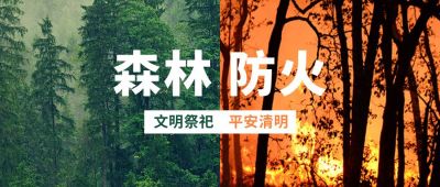 清明节森林防火人人有责创意实景公众号首图 模板ID:10679