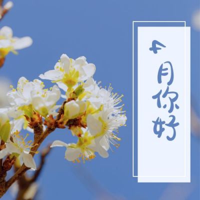 文艺清新4月你好公众号次图 模板ID:10710