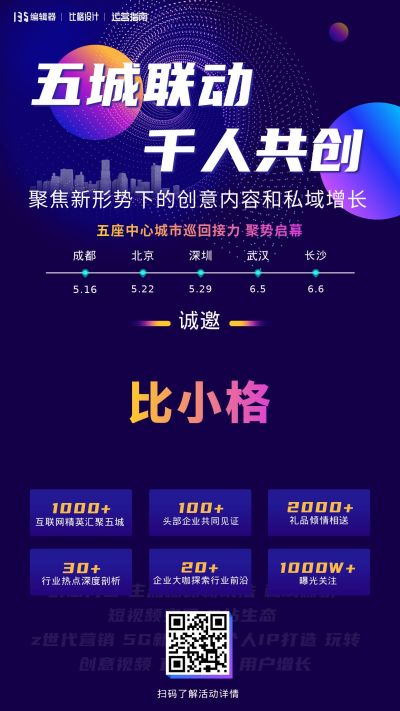 蓝色科技商务邀请函手机海报 模板ID:12118