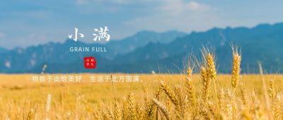 黄色简约二十四节气小满芒种节气实景祝福公众号首图 模板ID：12146