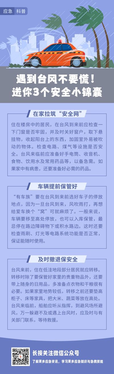 自然灾害气象灾害台风来袭应急科普长图海报 模板ID：12619