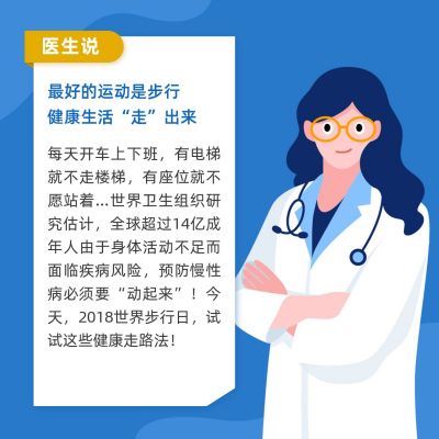 医疗健康疾病科普卡通医生蓝色通用方形海报 模板ID：12684