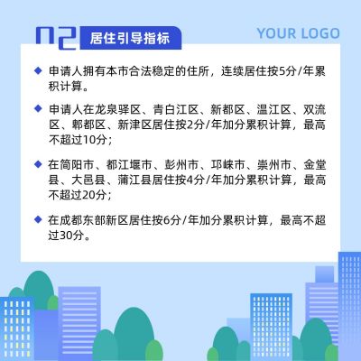 公园城市民生政策城市建筑蓝色简约方形海报 模板ID：12696