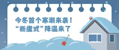 冬季寒潮暴雪预警气象灾害公众号首图 模板ID：12925