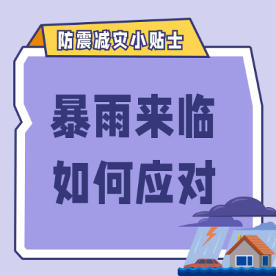 自然灾害暴雨预警安全知识科普公众号次图 模板ID:13712