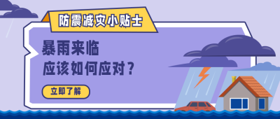 山西自然灾害暴雨预警安全知识科普公众号首图 模板ID:13711