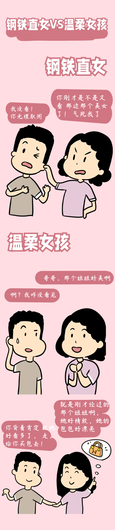 钢铁直女插画趣味条漫 模板ID:14042