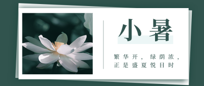文艺日签小暑节气问候实景公众号首图 模板ID：14187
