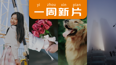 电影推荐解说新片介绍影单简约视频封面 模板ID：14214