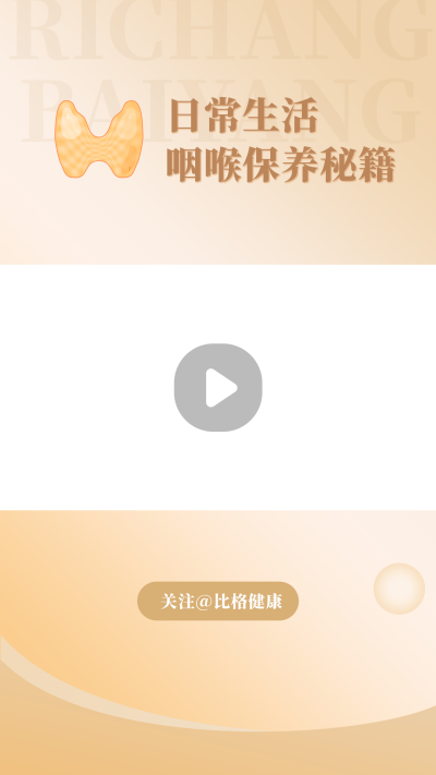 简约人体器官咽喉知识科普视频边框 模板ID:14822