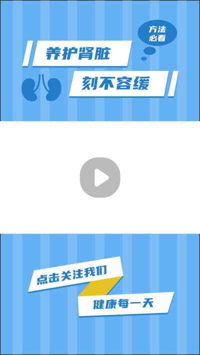 医疗健康养护肾脏蓝色竖纹视频边框 模板ID：14877