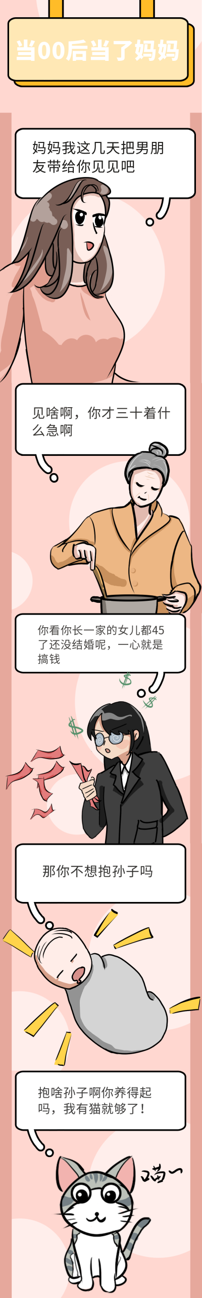 当00后当了妈妈趣味条漫 模板ID:15104
