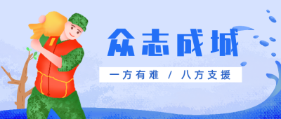 抗洪加载抢险公众号封面首图 模板ID：19065
