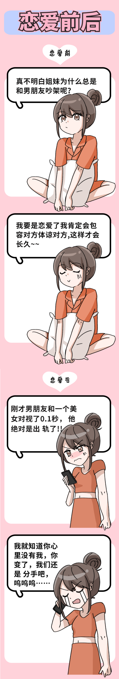 恋爱前后趣味条漫 模板ID：17507