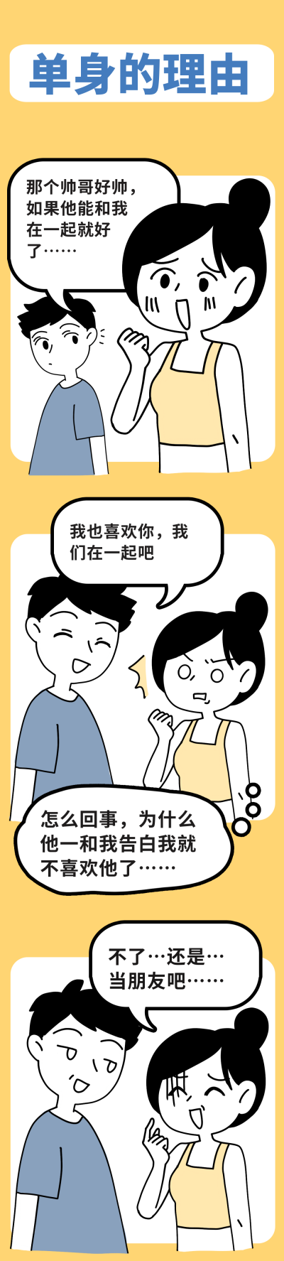 单身的理由趣味条漫 模板ID：17495