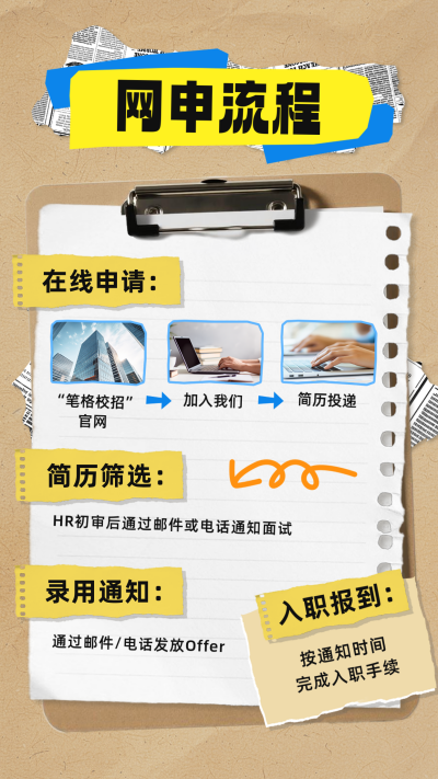 秋季招聘撕纸风竖版配图 模板ID：767794