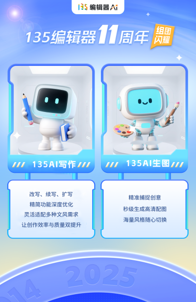 135编辑器周年手机宣传海报 模板ID：767948