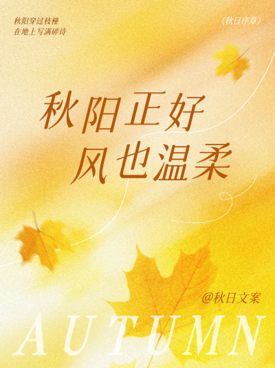 秋日文案分享小红书封面 模板ID：768276