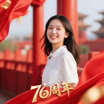 喜庆国庆节周年头像 模板ID：768387