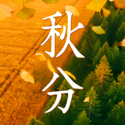 手绘秋分祝福公众号次图 模板ID：768679