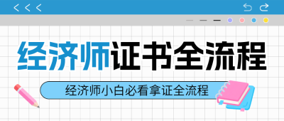 经济证书培训指南流程封面首图 模板ID：769762
