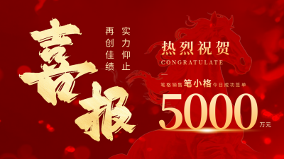 马年喜报开门红业绩冲刺宣传公众号图文封面 模板ID：770119