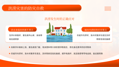 通用橙色商务风内容要点PPT单页 模板ID：772227