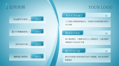 教育蓝色简约风内容要点PPT单页 模板ID：772345
