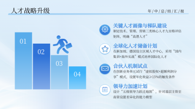工作总结蓝色商务风关系图PPT单页 模板ID：772396