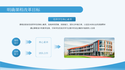 教育培训蓝色商务风图文排版PPT单页 模板ID：772555