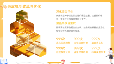 教育培训橙色插画风图文排版PPT单页 模板ID：772596