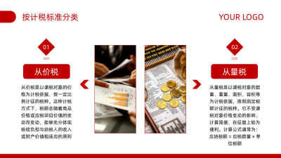 通用红色商务风图文排版PPT单页 模板ID：772622