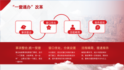 工作总结红橙色政务风关系图PPT单页 模板ID：772626