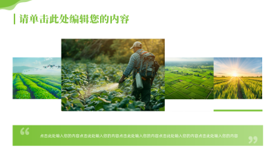 绿色实景乡村振兴项目图片排版PPT单页 模板ID：772630