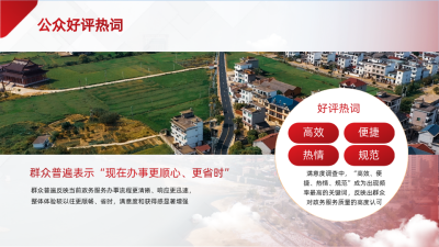 党政服务红橙色政务风图文排版PPT单页 模板ID：772631