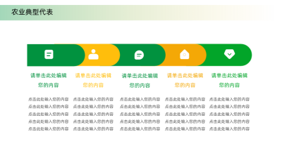 绿色简约农业内容要点PPT单页 模板ID：772637