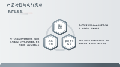 蓝灰色简约内容要点PPT单页 模板ID：772845