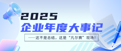 企业年度大事记蓝色简约公众号首图 模板ID:774476