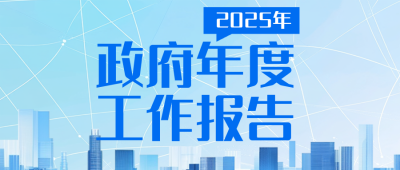政府年度工作报告蓝色简约公众号首图 模板ID:774556