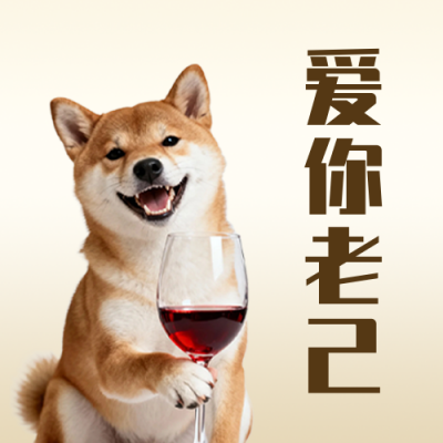网络热梗爱你老己趣味公众号次图 模板ID：774971