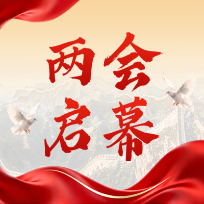 两会启幕党政会议宣传公众号次图 模板ID：775260