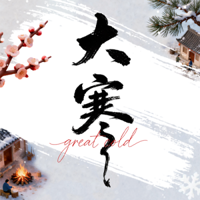 蓝色3D大寒节气宣传祝福公众号次图 模板ID：775686