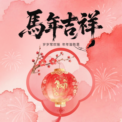 红色中国风春节宣传方形海报 模板ID：775937
