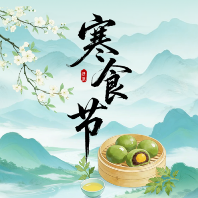 寒食节国潮风祝福公众号次图 模板ID：778010