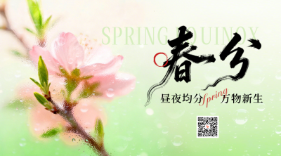 春分节气实景宣传二维码 模板ID：778738