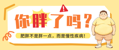 世界防治肥胖日知识科普公众号首图 模板ID：780275
