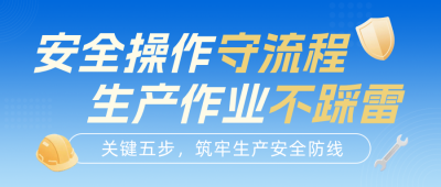 生产安全流程宣传蓝色公众号首图 模板ID:984167